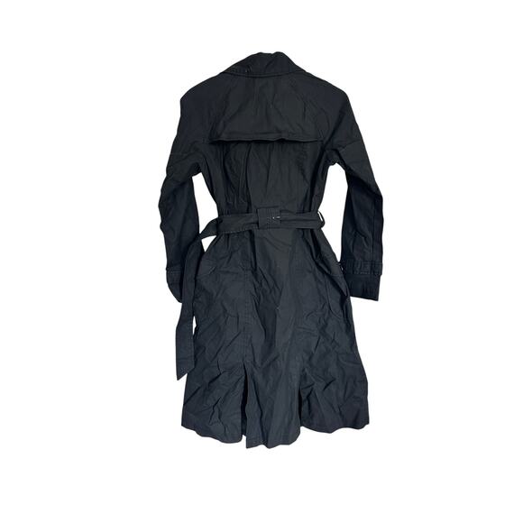 Old Navy Size Small Back Classic Long Belt Trench Coat Winter Work Double Breast - Picture 6 of 13